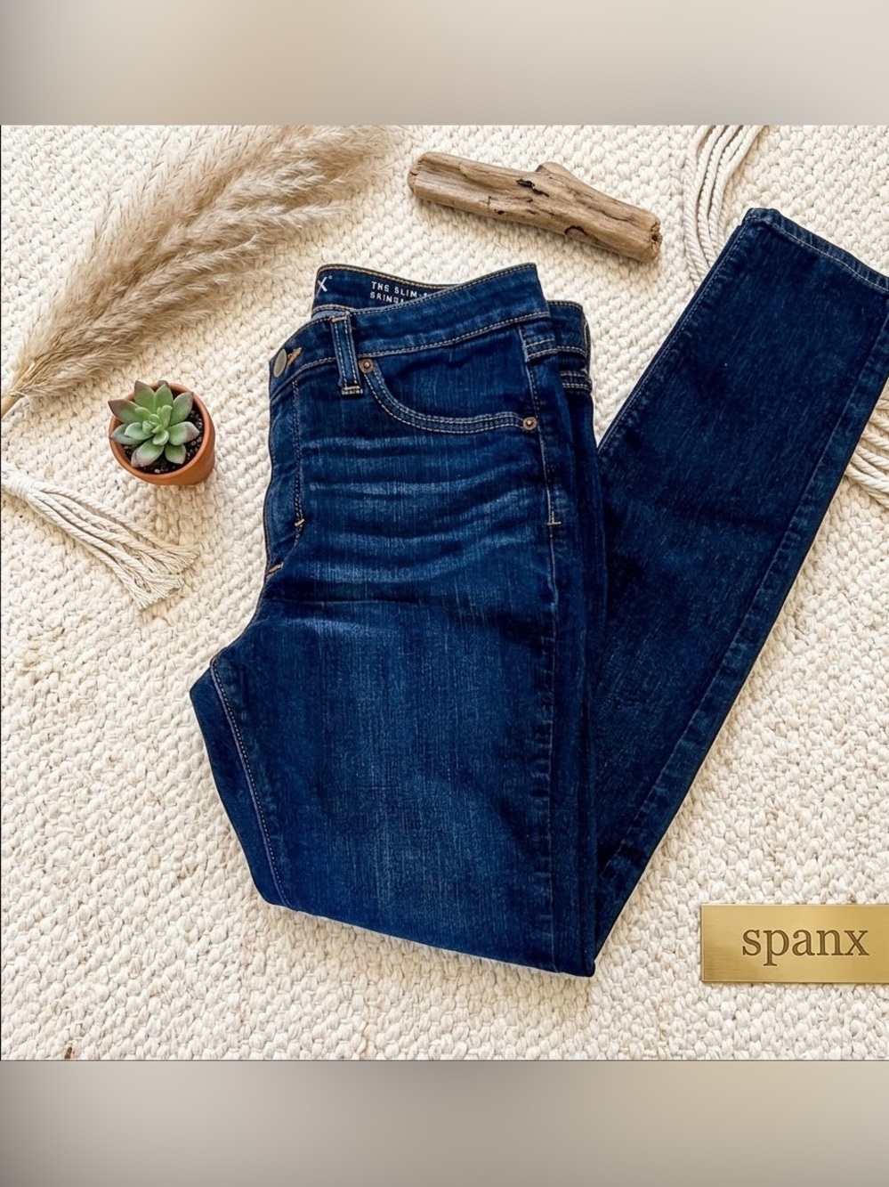 SPANX Women's Skinny Jeans in Dark Indigo